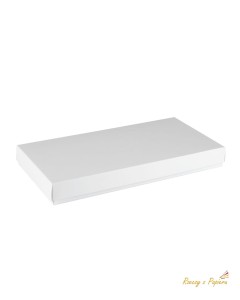 Pudełko pełne, niskie na kartkę DL - białe