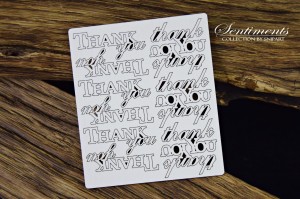 Tekturka - Sentiments – Thank You – 6 szt