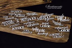 Tekturka - Sentiments – Weselne Napisy – Zestaw