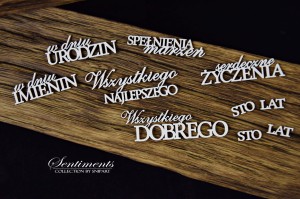  Tekturka - Sentiments – Życzenia – zestaw na różne okazje