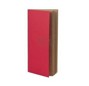 Notes DL - kraft z czerwoną okładką