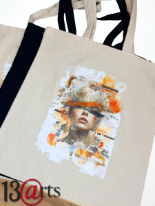 Torba Art Collage - Wybierz Kolor i Wzór 100% Bawełna - JASNA 