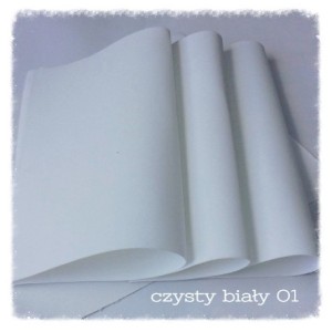 Foamiran CZYSTY BIAŁY 30 x 35 cm - 1 szt.