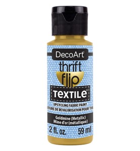 DecoArt Thrift Flip Textile – Goldmine Metallic