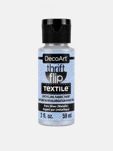 DecoArt Thrift Flip Textile – Pure Silver Metallic