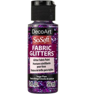 Farba do tkanin DecoArt SoSoft Fabric Glitters – Sugar Plum