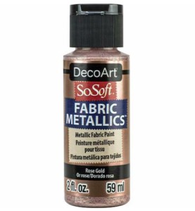 Farba do tkanin DecoArt SoSoft Fabric Metallics – Rose Gold