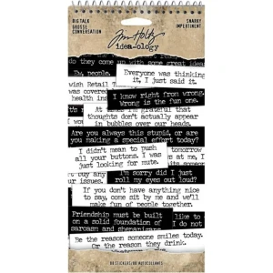 Tim Holtz Idea-ology Big Talk Snarky TH93797 – książeczka z naklejkami