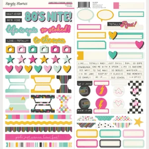 Naklejki Simple Stories  – Totally 80`s - Basics 