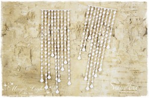 Tekturka-Girlanda z kryształków długa 2 szt