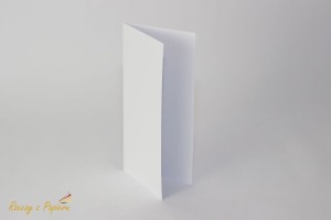 Baza do kartki pozioma DL - biala 21x10 cm