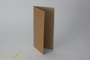 Baza do kartki pozioma DL - kraft 21x10 cm 