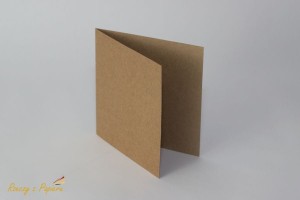 Baza do kartki - kraft - 14x14cm