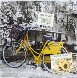 Serwetka Yellow bicycle