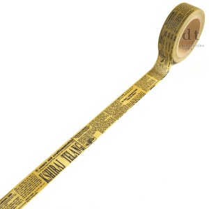Taśma dekoracyjna washi  15 mmx 10m - Gazeta