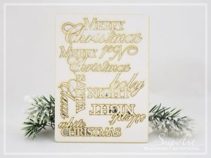 Tekturka Merry Christmas words