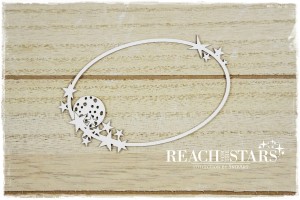 Tekturka ramka z gwiazdami OWAL - mała