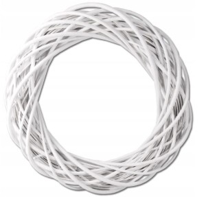 Wianek rattan biały 15 cm