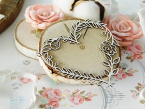 Tekturka "Dla Ciebie" - Serce - Kwiatowy liść 