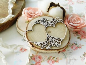 Tekturka "Dla Ciebie" - Serce - Dwa kwiaty DC2062