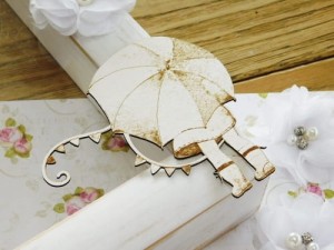 Tekturka - Mała Wiosna - Dziewczynka Bożenka z parasolem 