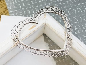 Tekturka - Serce Koronka RRI 1223