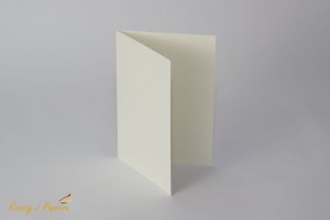 Baza do kartki pozioma C6 - kremowa- 11,4x16,2   