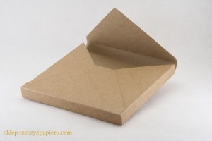 Pudełko/koperta 3D - kraft 15x15x1,5 