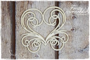 Tekturka -warstwowe serce z ornamentami