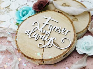 Tekturka "Kochaj" - Forever and always - 