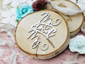 Tekturka "Kochaj" - Mr and Mrs -