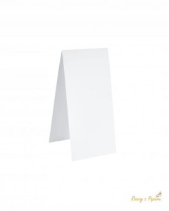 Baza do kartki pionowa  DL - biala 10x21 cm 