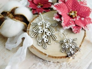 Tekturka - Hello Winter - Jemioła - 2 sztuki 