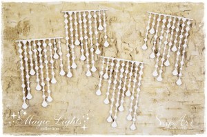  Tekturka  Magic Lights - Girlanda z kryształów, mała - 4szt.