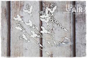 Tekturka-ozdobniki z piórkami-10 szt