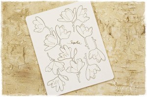 Tekturka "Gałązki kwiatów-zestaw"